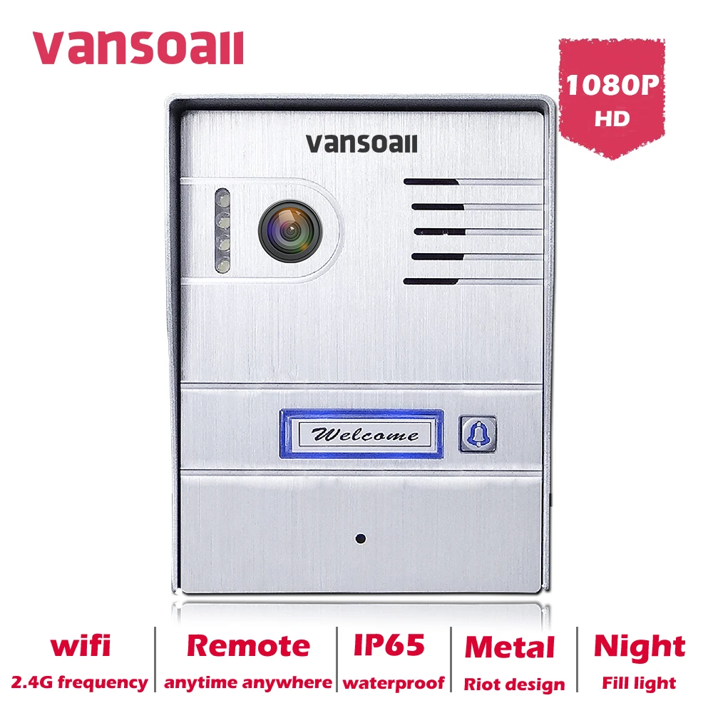 VANSOALL видеодомофон дверной звонок Проводная система 7 дюймов цветной монитор и HD