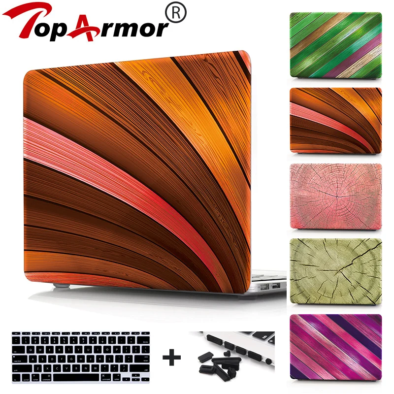 Colorful Wood Grain Matte Case Cover For Apple macbook Air Pro Retina 11 12 13 15 laptop bag Touch bar Macbook 13.3 inch | Компьютеры и