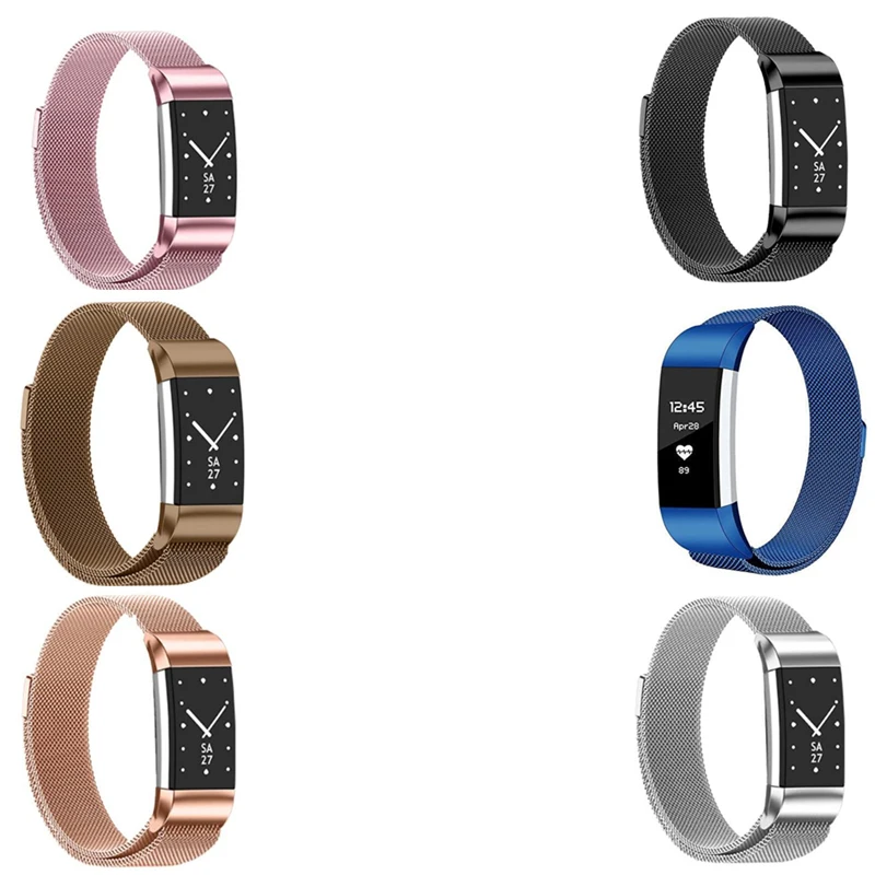 

Stainless Steel Magnetic Milanese replacement band For Fitbit charge 2 Strap For Fitbit charge2 bracelet