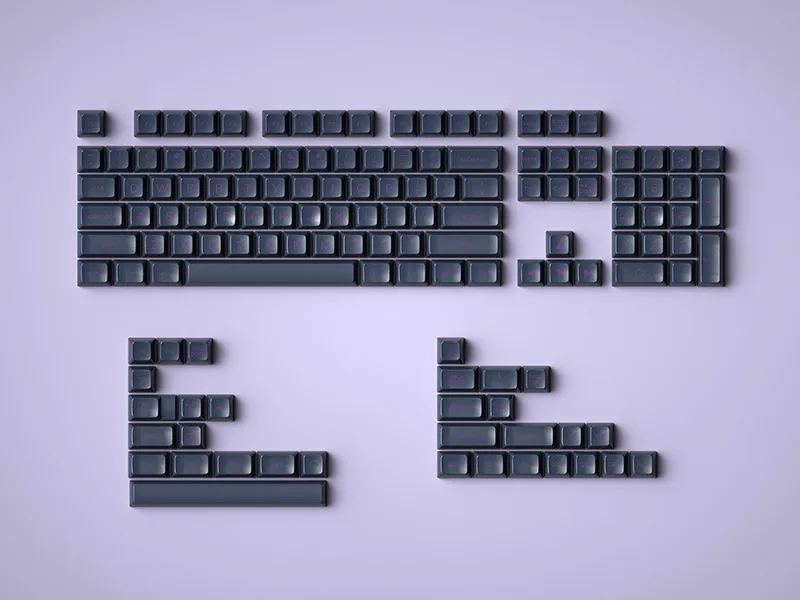 MAXKEY черный и фиолетовый 136 клавиш SA профиль KEYCAPS Набор для проводной USB