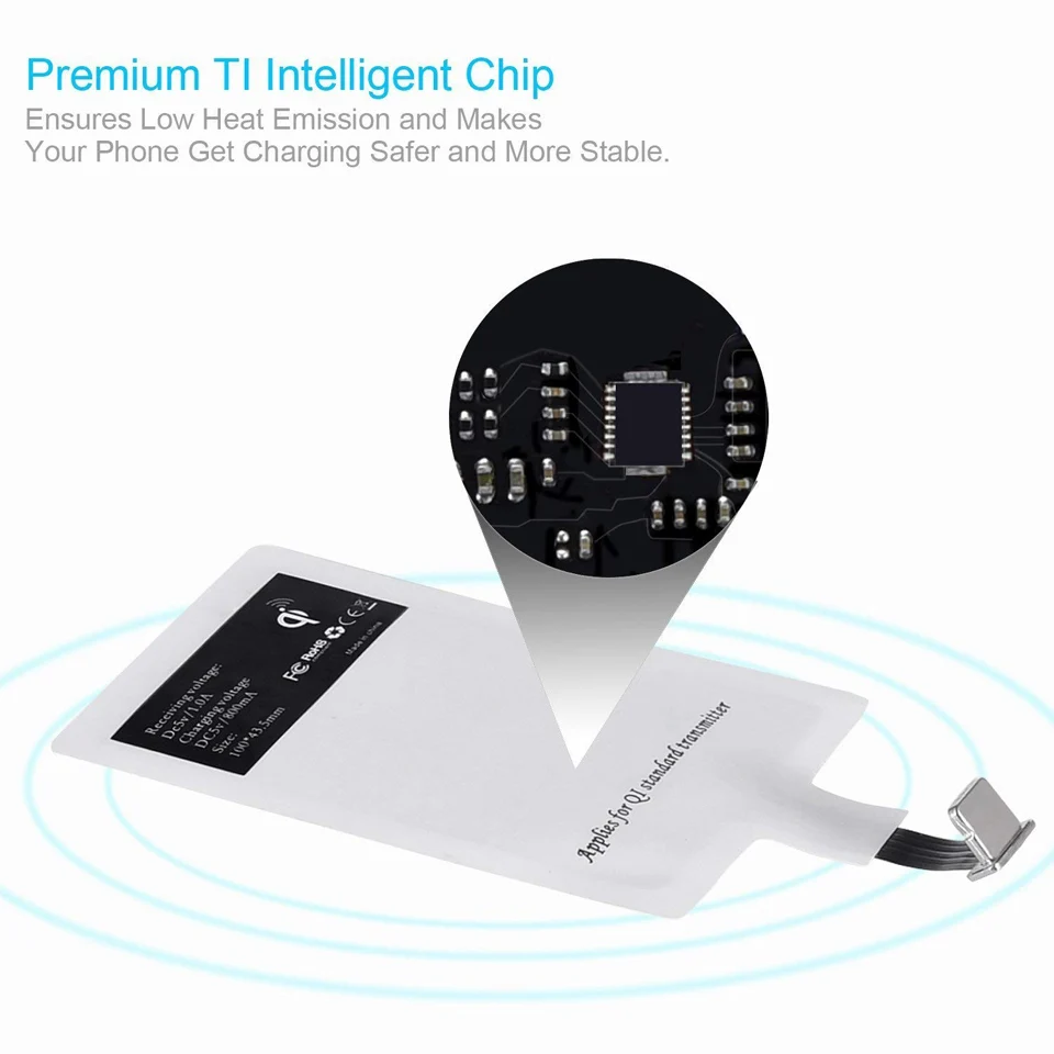 Универсальный беспроводной зарядный приемник для Android Micro USB Type c беспроводное