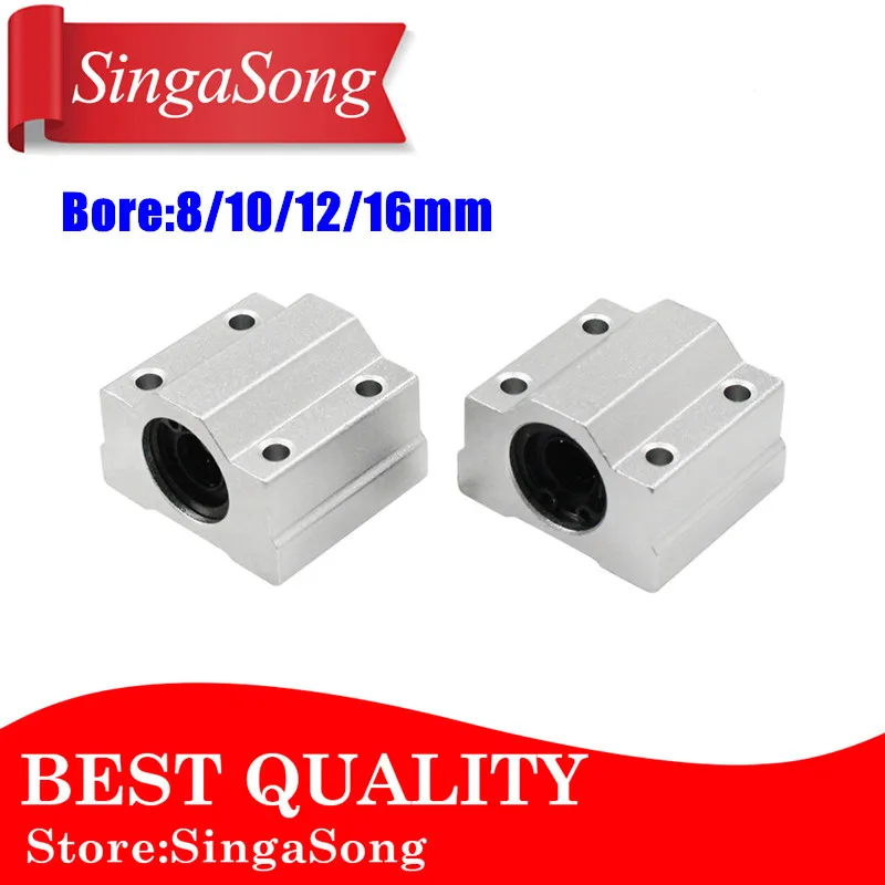 4pcs SC8UU SC10UU SC12UU SC16UU Slide Unit Block Bearing Steel Linear Motion Ball Bearing Bushing Shaft CNC Router For3D Printer 4pcs SC8UU SC10UU SC12UU SC16UU Slide Unit Block Bearing Steel Linear Motion Ball Bearing Bushing Shaft CNC Router For3D Printer