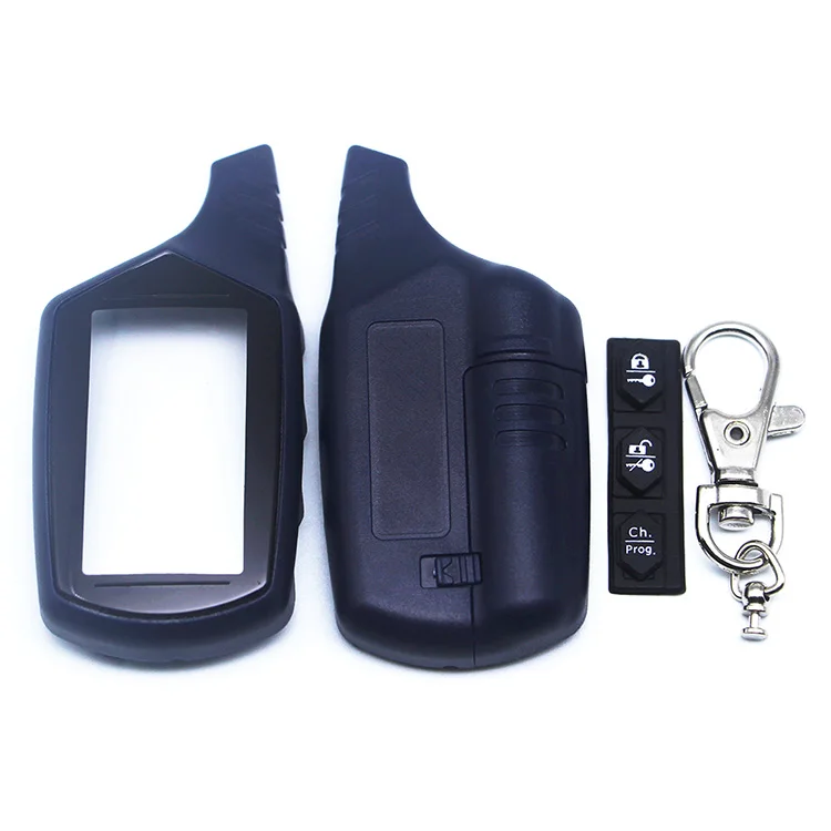 Kopen Rusland versie EZ beta case sleutelhanger voor Jaguar EZ beta lcd afstandsbediening twee weg auto alarmsysteem gratis verzending