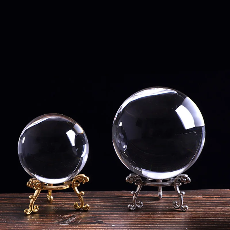 

60/80/100mm Crystal Ball glass ball Decorative Ball mini glass balls Magic divination props Photographic crystal sphere