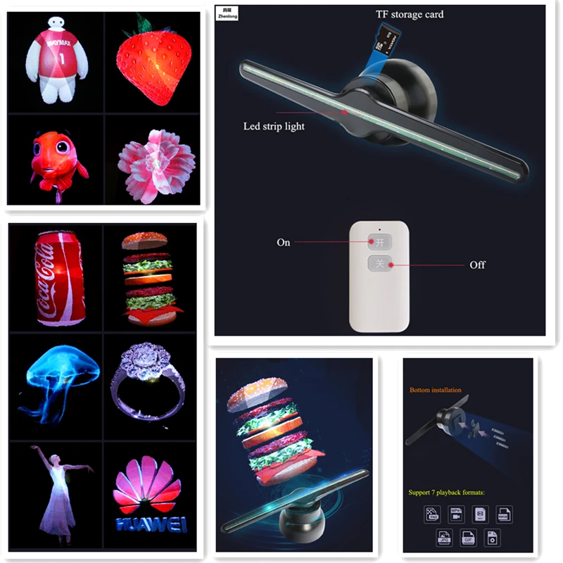 3D Hologram Advertising Display LED Logo Light Fan Holographic Imaging 3D Naked Eye LED Fan Light 3d Display Advertising Decor 3D Hologram Advertising Display LED Logo Light Fan Holographic Imaging 3D Naked Eye LED Fan Light 3d Display Advertising Decor
