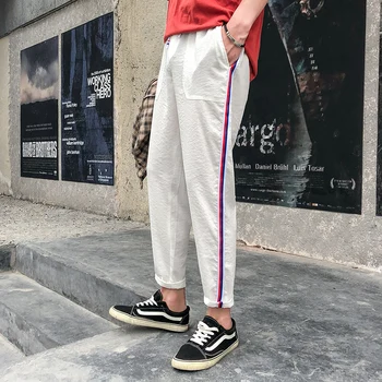 

New Fashion Tracksuit Bottoms Mens Casual Pants Cotton Sweatpants Mens Joggers Striped Pants Gyms Clothing Brand High quality