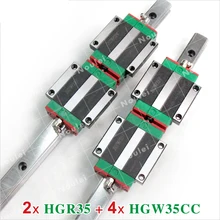 HIWIN HG 35 линейные рельсы движения HGR35 witn 2 шт. HGW35CA HGW35CC направляющие блоки 35 мм ЧПУ набор пользовательской длины