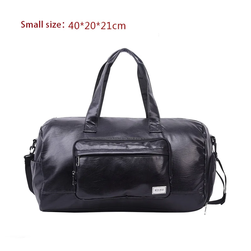 Высококачественная женская сумка из искусственной кожи модная пара выходных короткая дорожная сумка для багажа Черная мужская сумка на плечо - Цвет: Black-Small