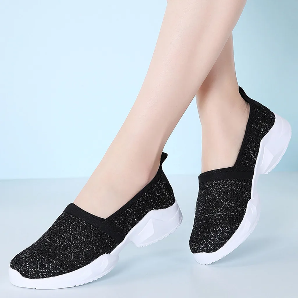 

womens shoes for walking black Outdoor Mesh Casual Sport Shoes Runing Breathable Shoes Sneakers calzado mujer 2019#G3