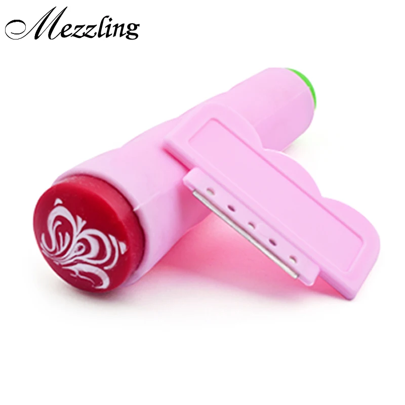 

2 Sides Pink Nail Art Polish Stamper Image Paint Stamp and Scraper Stamping Tool Set,DIY Manicure Accessories, Free Shipping