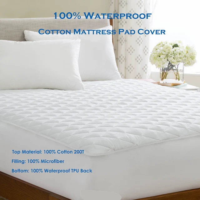 Queen 150x200cm Quilted Cotton Mattress Pad Cover For Bed Protection Queen 150x200cm Quilted Cotton Mattress Pad Cover For Bed Protection Waterproof Matress Foam