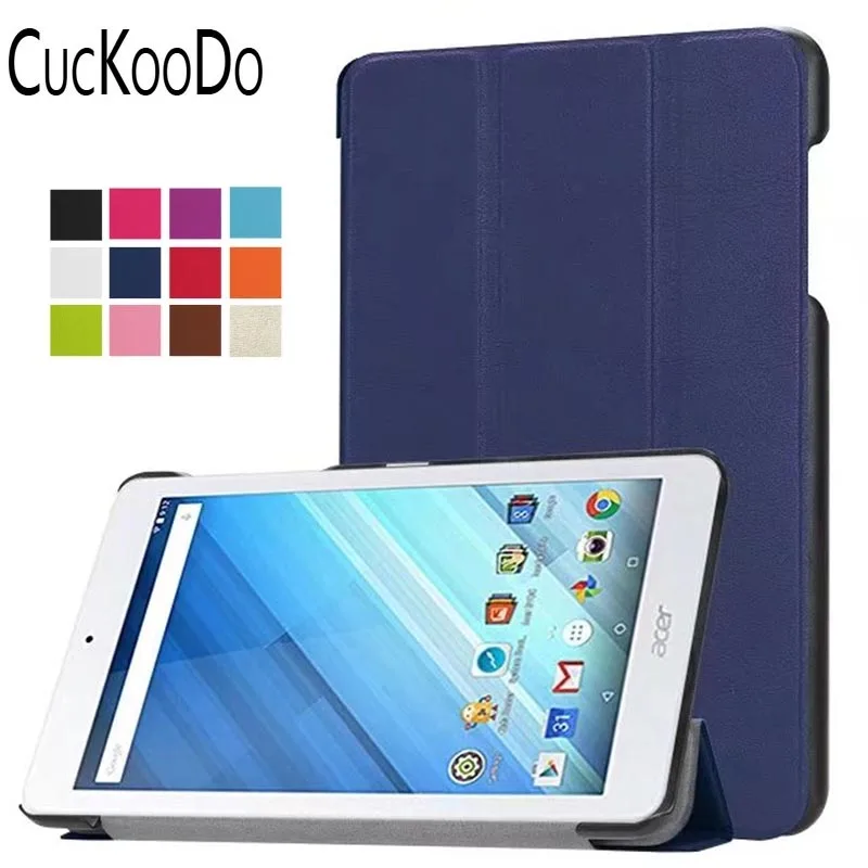 CucKooDo Slim-Fit Leather Smart Stand Back Magnetic Cover with Auto Wake & Sleep for Acer Iconia One 8 B1-860 Tablet | Компьютеры и