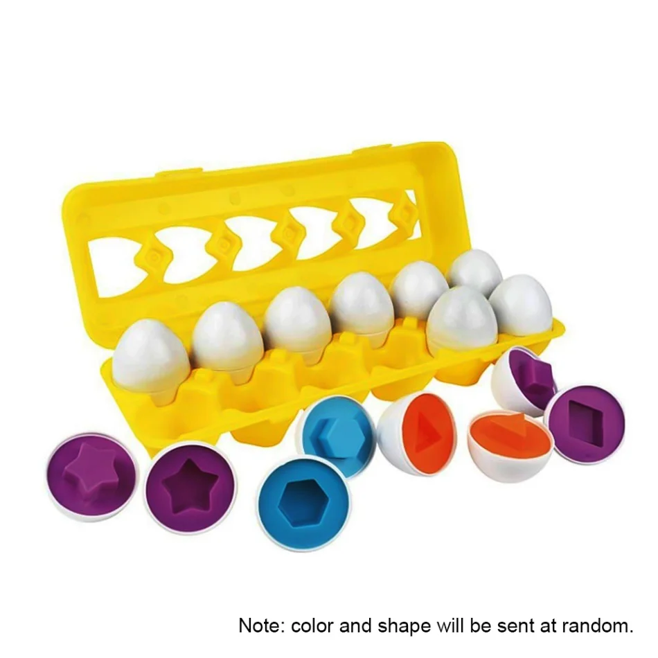 12 Обучающие игрушки сборка игрушка яйцо соответствие сопряжение мудрость Смарт яйцо капсула цвет форма распознавать блоки игрушки для детей - Цвет: Type 2