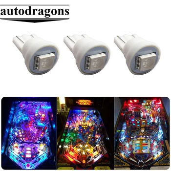 

autodragons 100Pcs Led Lights 6.3V DC 6000K super White for Bally Pinball Game Machine
