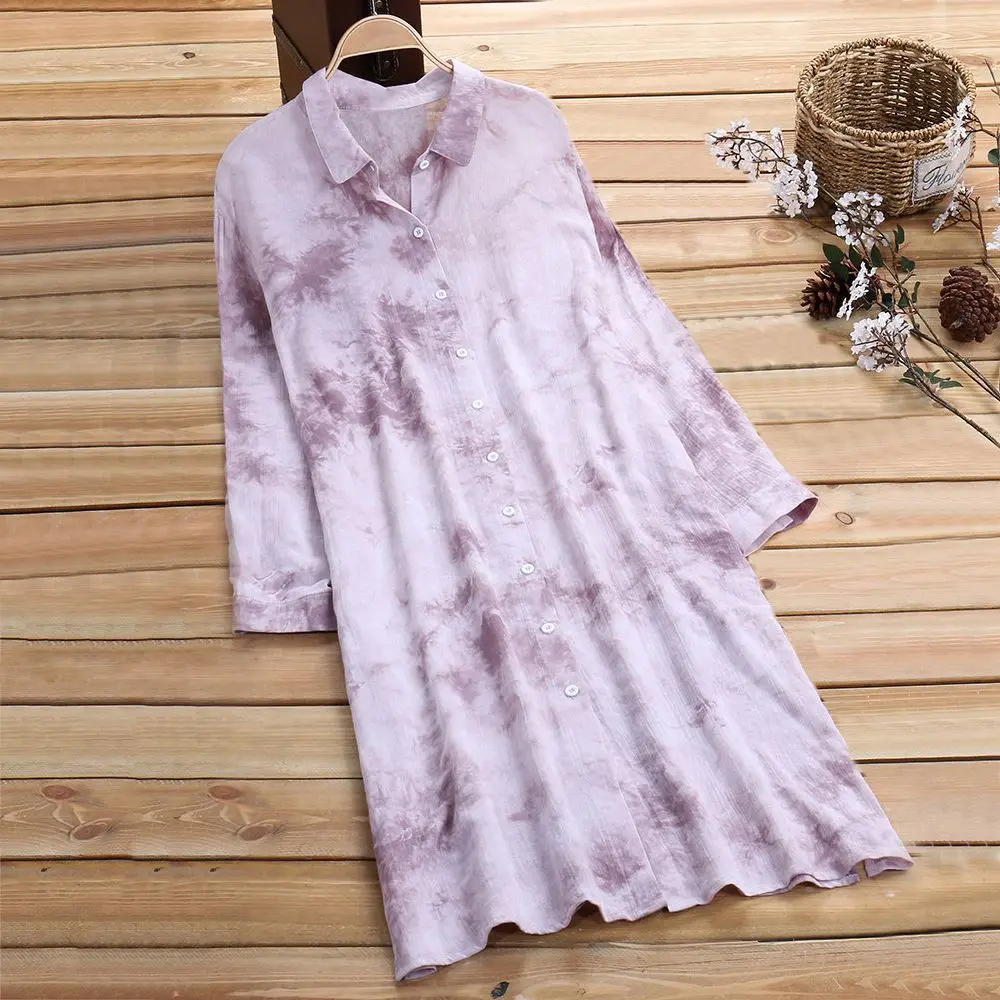 

Spring Autumn Long Shirt Dress Women Long Sleeve Dresses Female Print Loose Blouse Vestidos Robe Oversized Plus Size 4XL 5XL