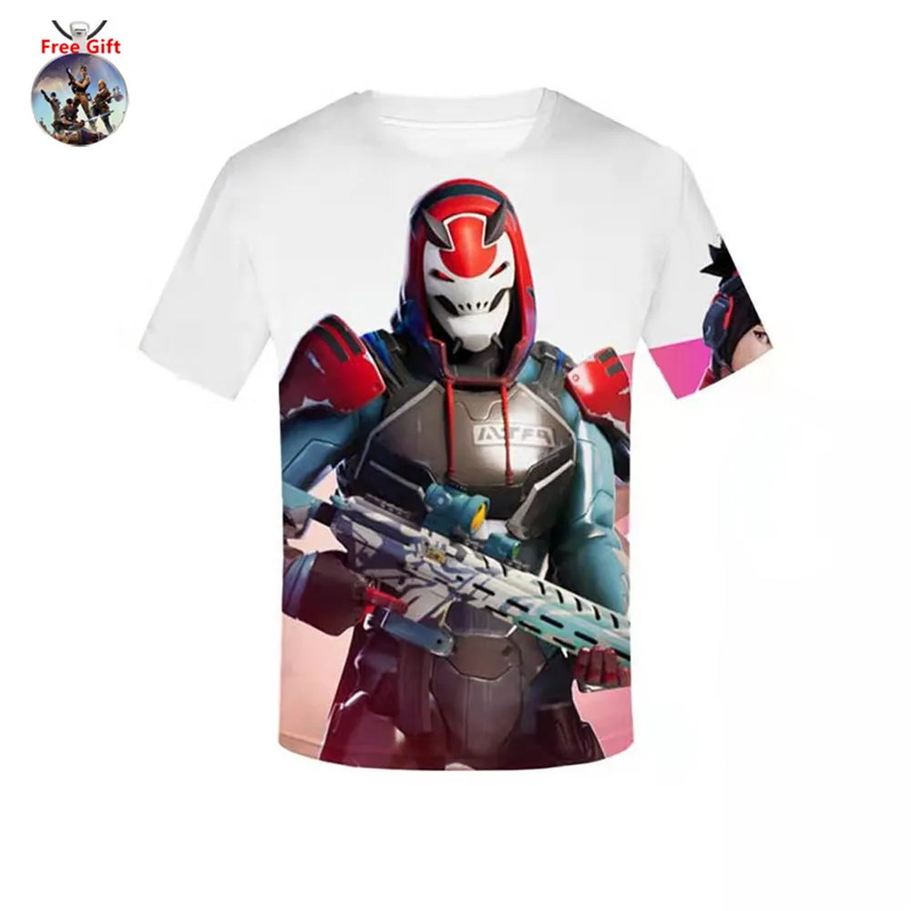 Kids Summer T Shirts Battle Royale Beach Short Pants Men T-shirt Game Season 9 Women Tee Black Knight Cosplay Costume Teenagers