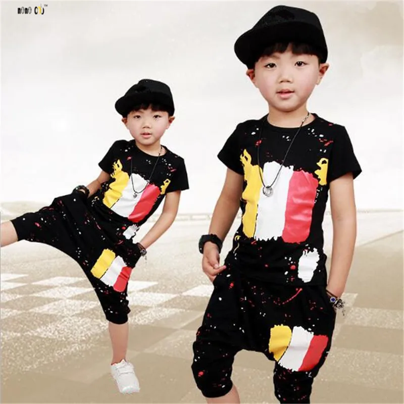 

Boys Outfit Set Summer Children Clothing Suit T Shirt & Pants Short Sleeve Print Casual 4 5 6 7 8 9 Years Kids Boy Clothes