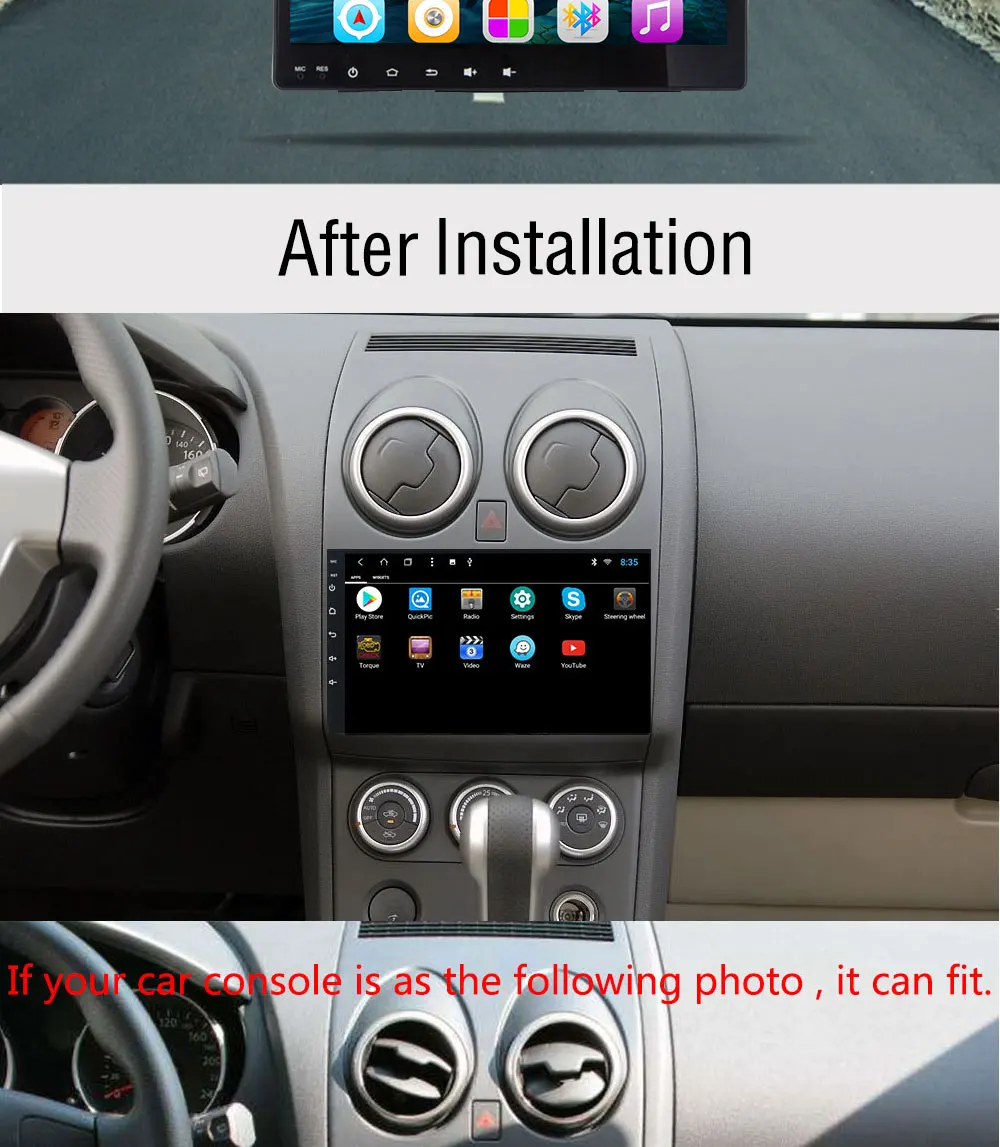 Best 2 Din Android 8.1 Car Radio For Nissan Qashqai 2007 2008 2009 2010 2011 2012 2013 GPS Navigation 8 Core Car Autoradio Head Unit 3