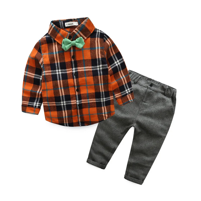 Kimocat Baby Boys Clothing Set Toddler Cotton boy suits formal Autumn fashionChildren Suit