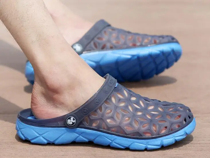 Новый Для мужчин модные открытые сандалии человек Ева отверстие обувь с отверстиями Для мужчин Тапочки Сабо человека, сад любителей обувь