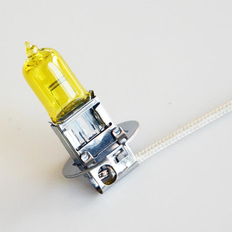 Sinovcle из 2 предметов(1 пара), 12 В, 55 Вт, желтый H3 галогенная лампа 3000K головной светильник ксенон Стекло Замена Автомобильный светильник авто лампы