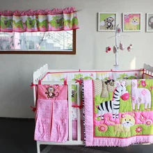 9 шт., комплект постельного белья для маленьких девочек, животные, цветы, детское одеяло, бампер, простыня, юбка для детской кроватки, Комплект постельного белья для маленьких девочек, постельные принадлежности для маленьких мальчиков, кроватка