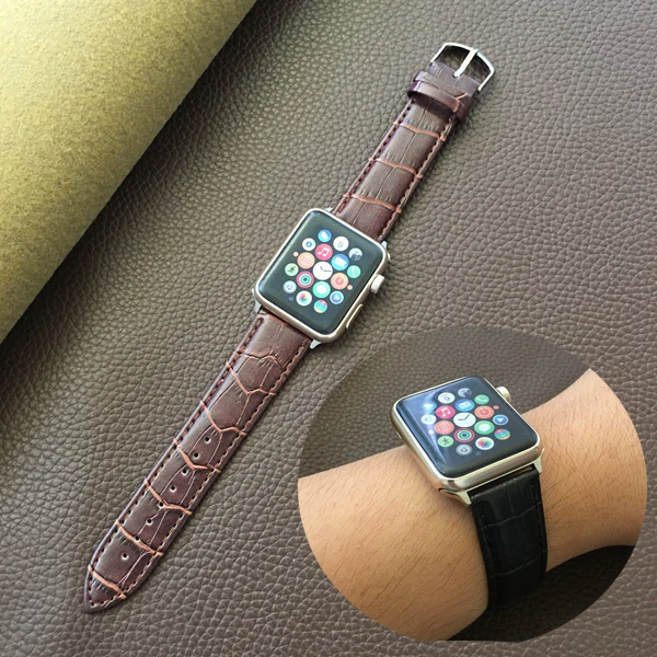 Серия 4 3 2 1 кожаный ремешок для Apple Watch Band 42 мм 38 мм 40 мм 44 мм для iWatch Band Sports Buckleseries 5