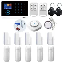 PGST PG-103 Wireless Home Burglar Security LCD Touch Keyboard SIM GSM GPRS Alarm System Sensor kit APP Remote Control RFID card PGST PG-103 Wireless Home Burglar Security LCD Touch Keyboard SIM GSM GPRS Alarm System Sensor kit APP Remote Control RFID card