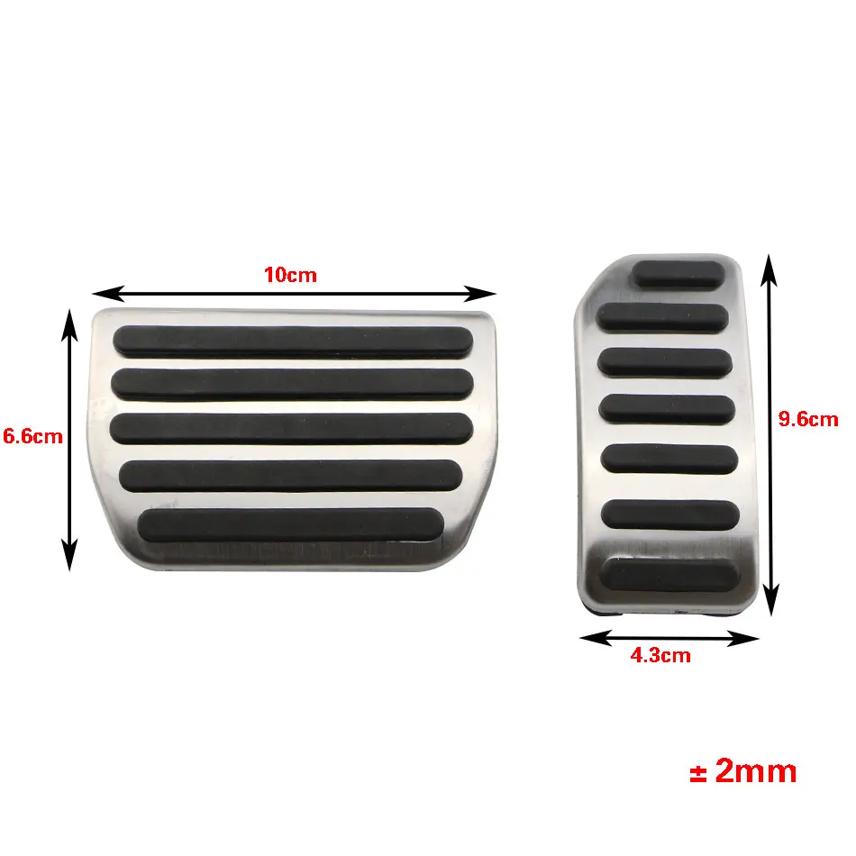 Car Accessories Car Pedals Stainless Steel Pedal Cover 2 Pieces/Set AT Car Stainless Steel Gas Pedal Brake Pedal For VOLVO XC60 XC70 V60 V70 S40 S60 S80L C30 Accessories