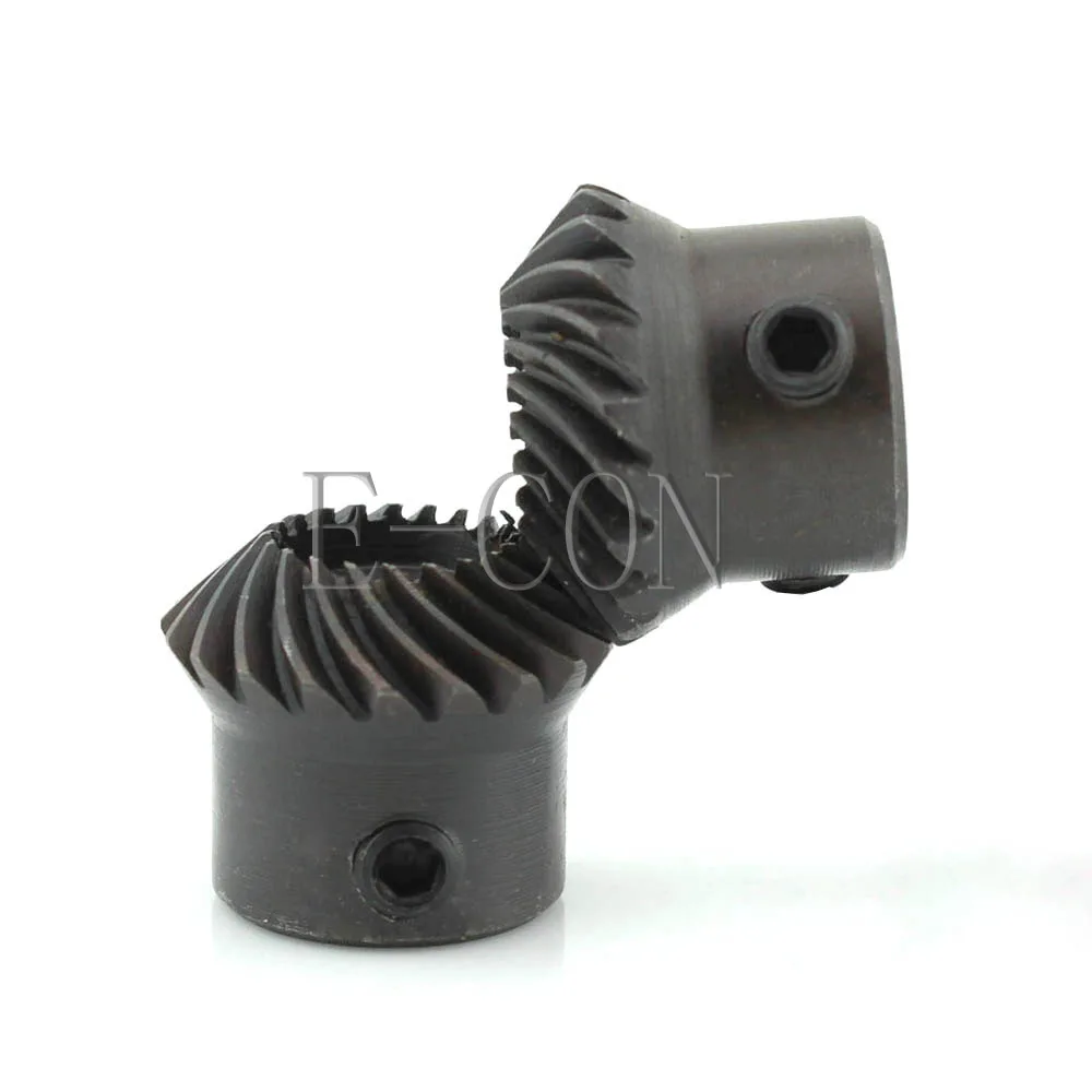 2pcs 1.5M20T Metal Umbrella Spiral Bevel Gear Helical Motor Gear 8mm/10mm/12mm Bore