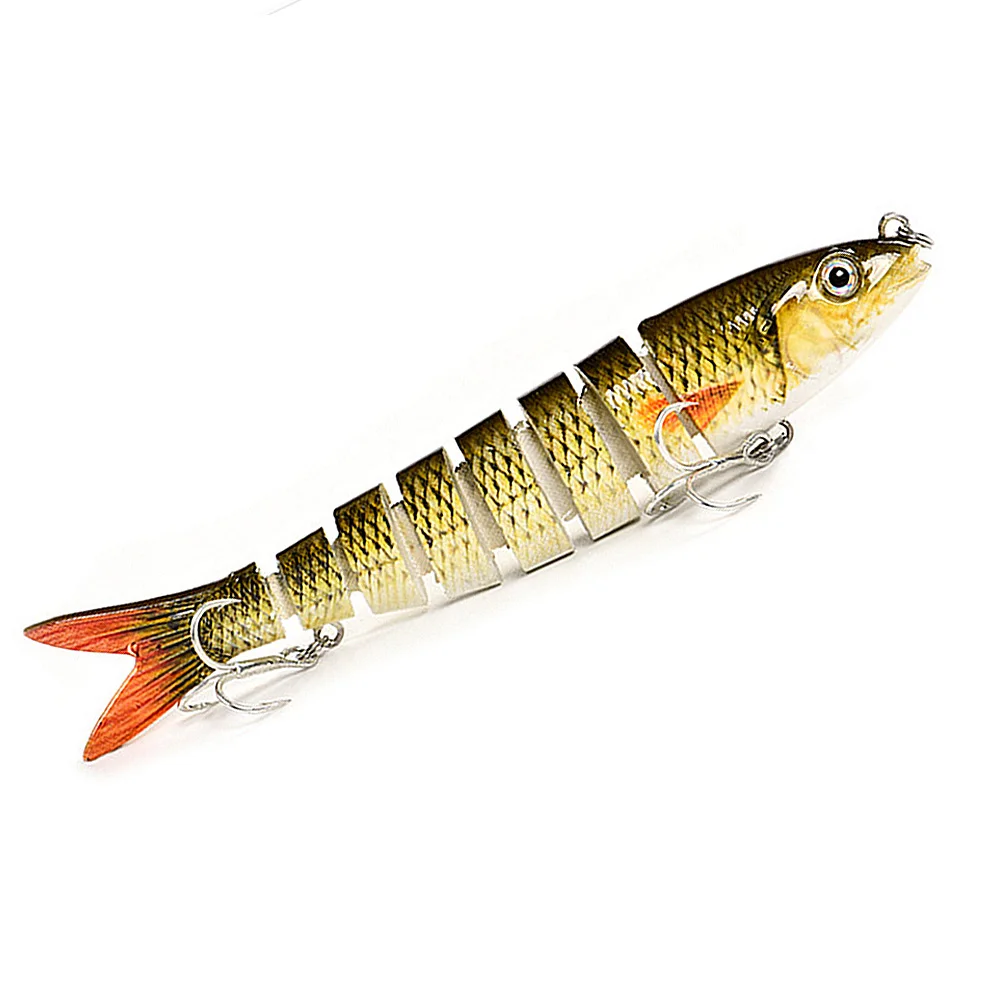  Multicolor Multi Jointed Fish Fishing Lure Baits Swim Fishing Tackle Tools with Hooks Floating Arti