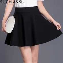 Зимняя плиссированная юбка, новая мода, повседневная короткая юбка, черная, на молнии сзади, высокая талия, мини-юбка, S-3XL размер, юбки для женщин