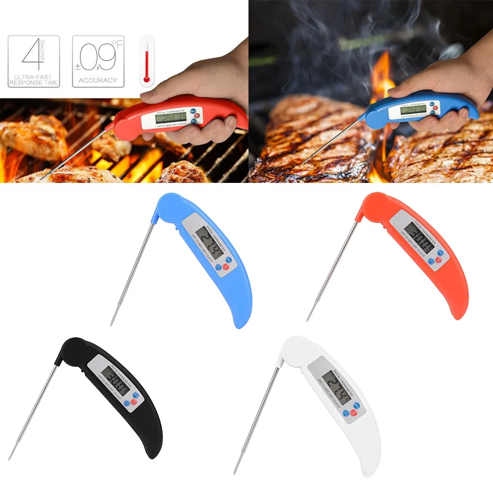 Folding Probe Digital BBQ Food Thermometer Wireless Instant Read Meat