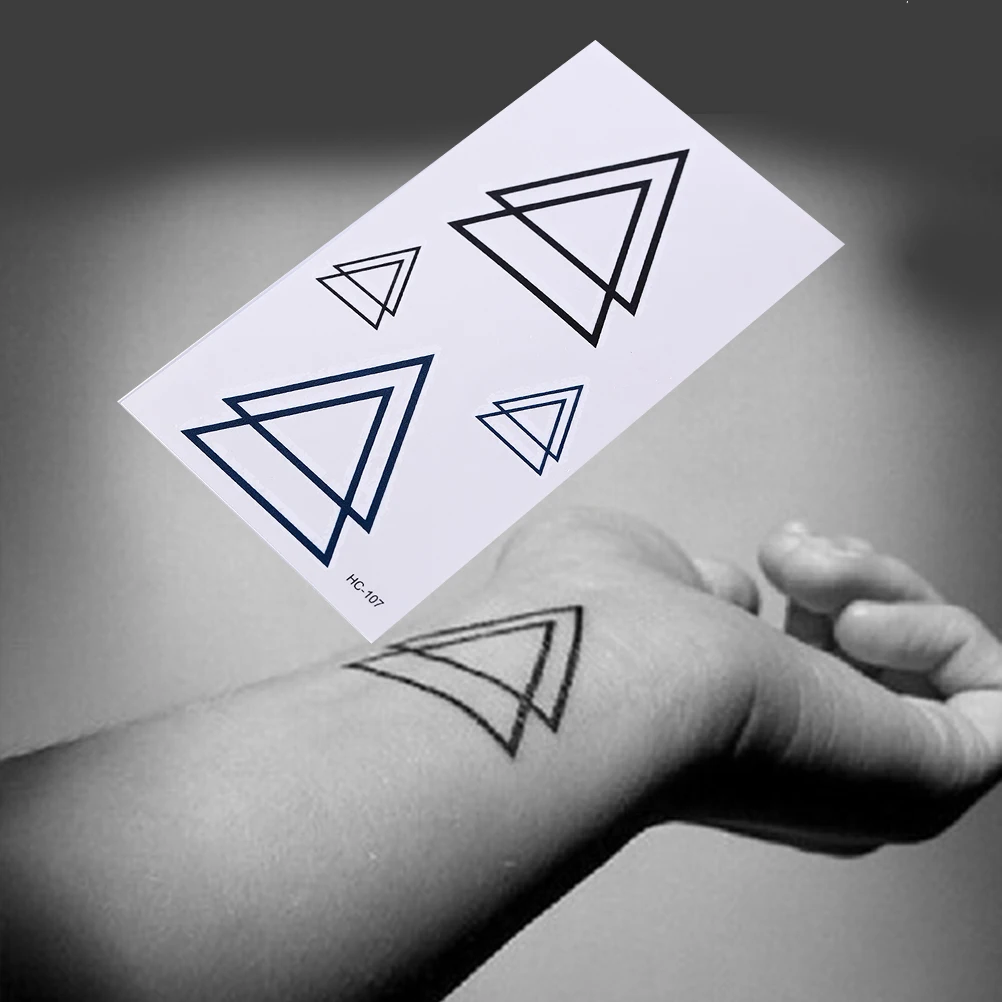 1 шт тату-стикер геометрические Временные татуировки треугольные татуировки современный стиль унисекс краска для тела водонепроницаемые татуировки