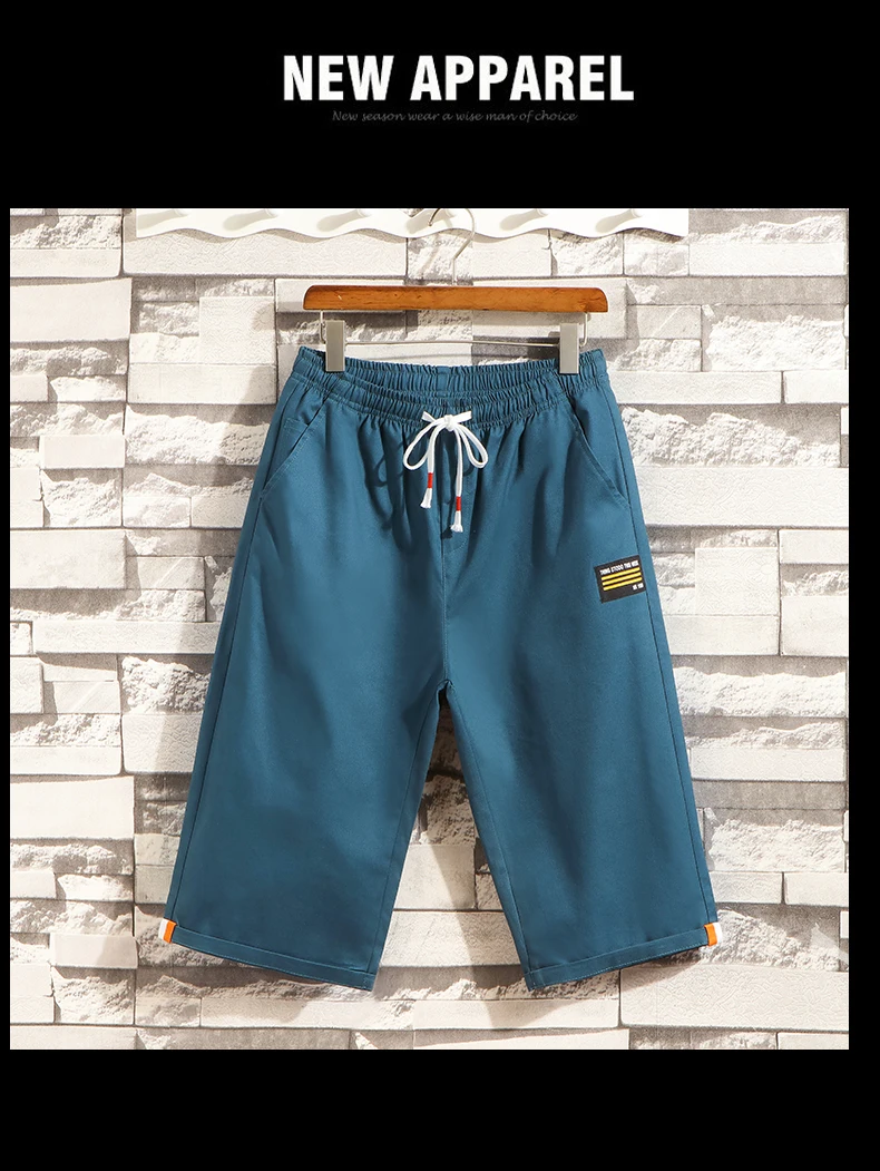 Мужские шорты летние резинка на талии Классическая хлопковая свободная длиной до колена Мужские Рубашки домашние Pantalones, Hombre