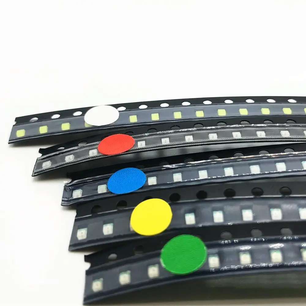 

5 x 20pcs/Color=100pcs New 1206 0805 0603 Red/Green/Blue/White/Yellow SMD LED kit