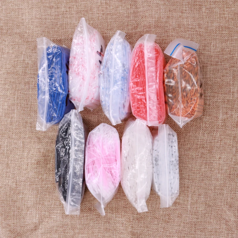 100pcs Small PE Zipper Plastic Bag Jewelry Ziplock Zip Zipped Lock Reclosable Poly Bags Mix ...