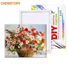 CHENISTORY-peinture à l'huile sur toile pour décoration de maison, peinture à l'huile sur toile avec chiffres, peinture à la main x 75cm ► Photo 2/6