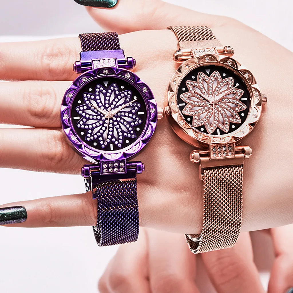 

sanwony Women Watche Magnetic Clock Female Quartz Wristwatches Ladies relogios femininos de pulso relogio feminino montre femme