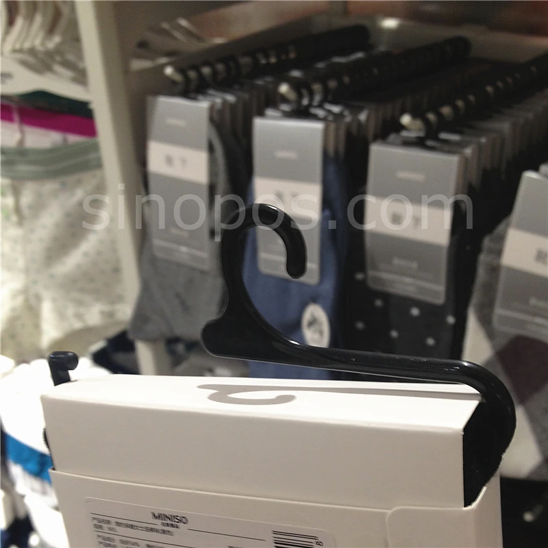 Lot De 190 Cintres à Chaussettes En Plastique Noir Avec Barre