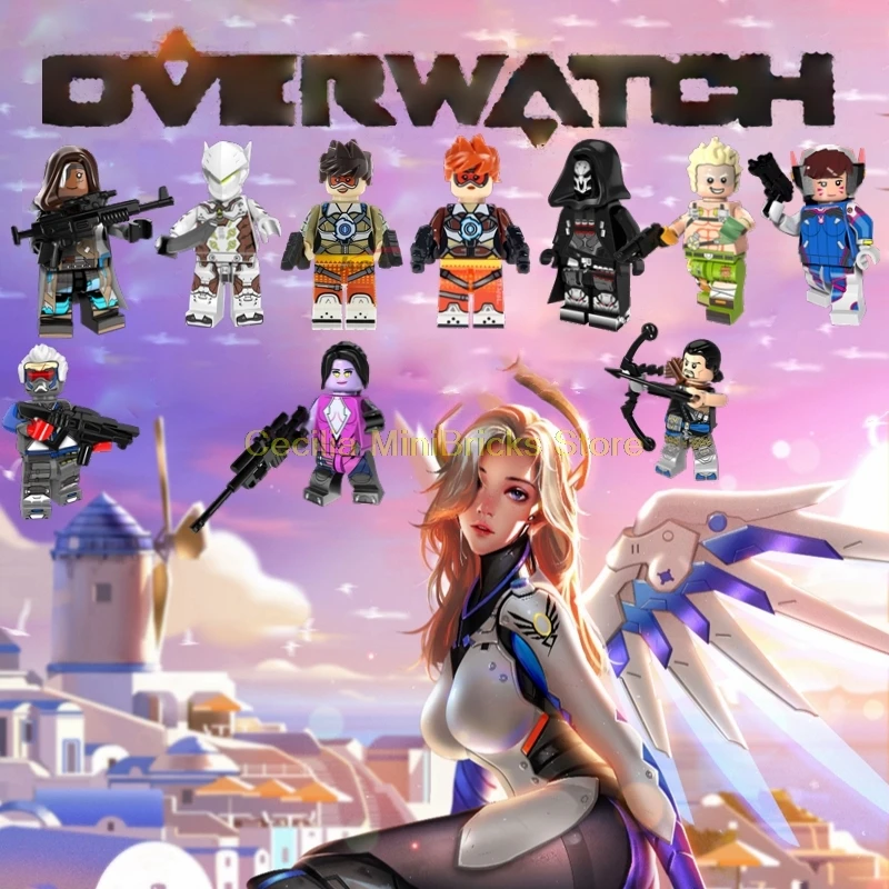 

Legoing Game Overwatching Reaper Tracer Figures Street Fighter Building Blocks Compatible With Legoings Game Toys For Children