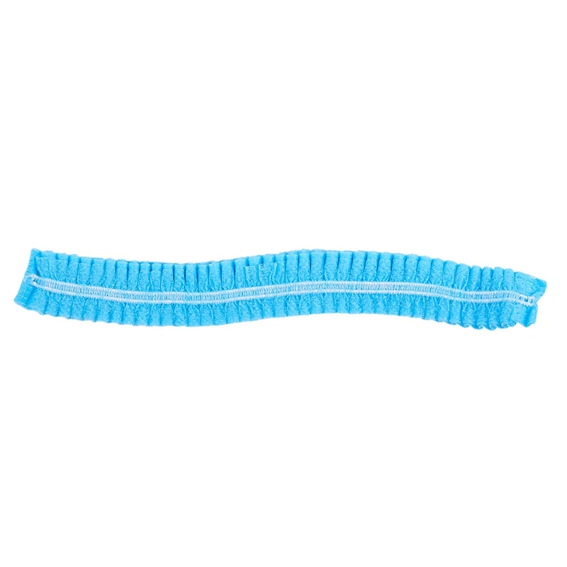 

Nonwoven Elastic Disposable Beauty Bathroom Hair Bath Cap 100 PIECES Blue