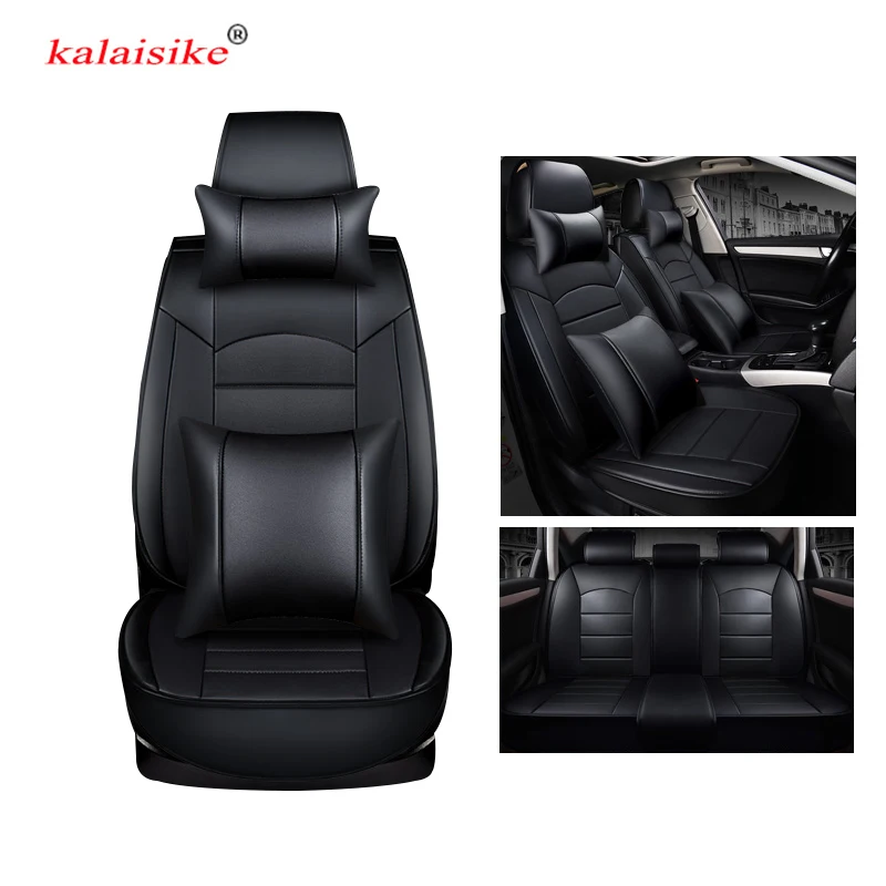 

kalaisike leather universal car seat covers for Cadillac all models ATS CTS SRX CT6 XTS SLS ATSL car styling auto accessories