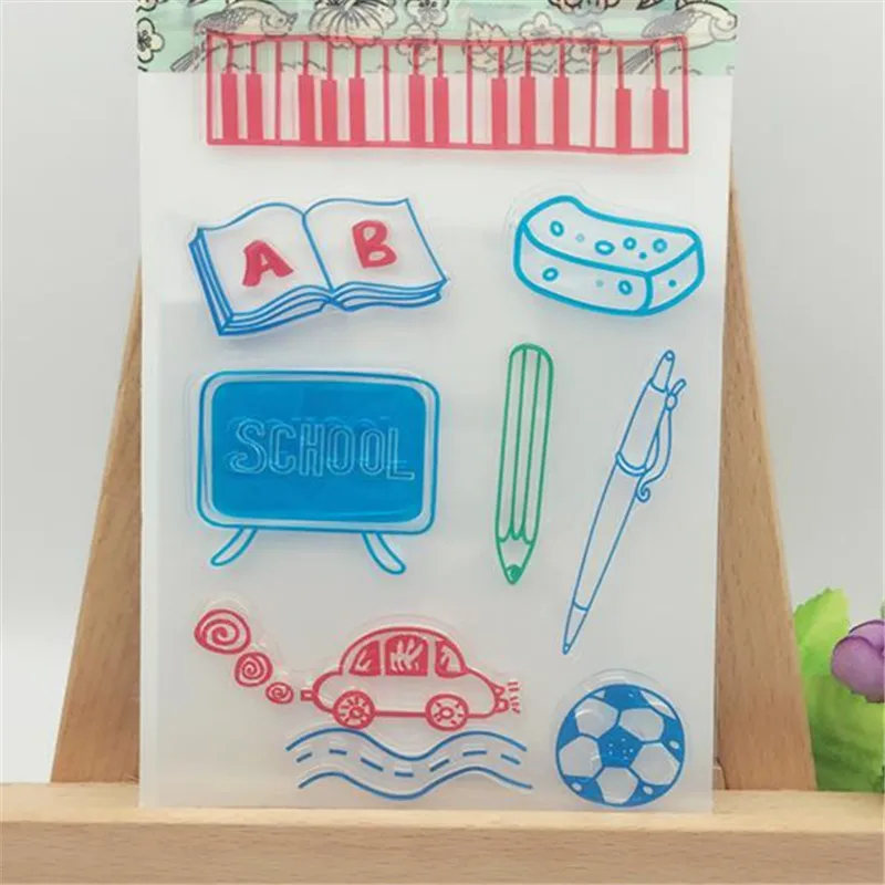 

School Learning Supplies Transparent Clear Stamp DIY Silicone Seals Scrapbooking/Card Making/Photo Album Decoration Accessories