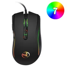 A869 HXSJ Brand New 3D WIRED MOUSE 7 BUTTONS FASHION 3200DPI Optical Professional Gaming Mouse With