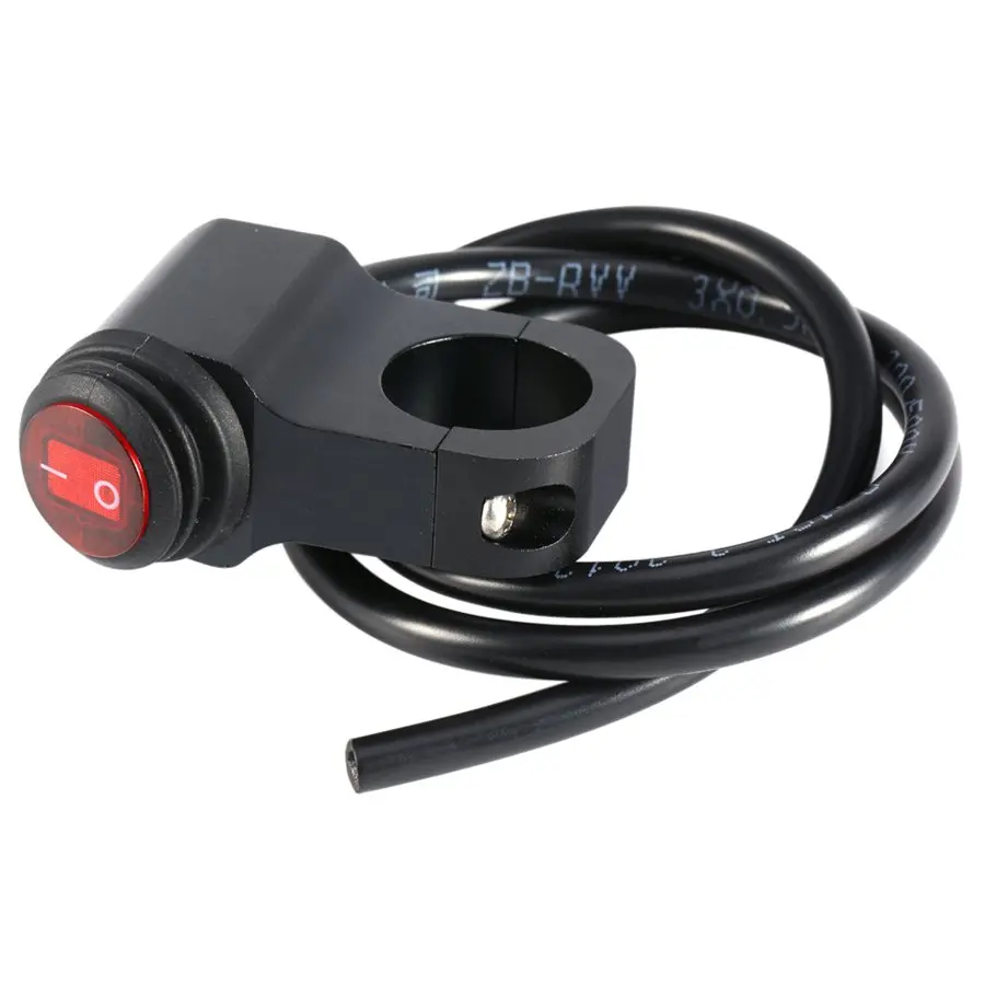 

Black Universal 12V 16A Motorcycle Waterproof Handlebar Headlight Fog Spot light On Off Switch Aluminum-alloy