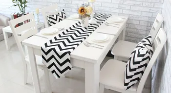 

Chevron Canvas Cotton Ribbon Rustic Home Decor table runner 4 Size for choose