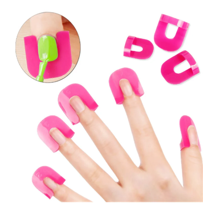 Полная красота 26 шт \ Набор для полировки ногтей гель край анти-затопление пластиковый шаблон зажим маникюрные наборы покрытие для пальцев аксессуары для дизайна ногтей
