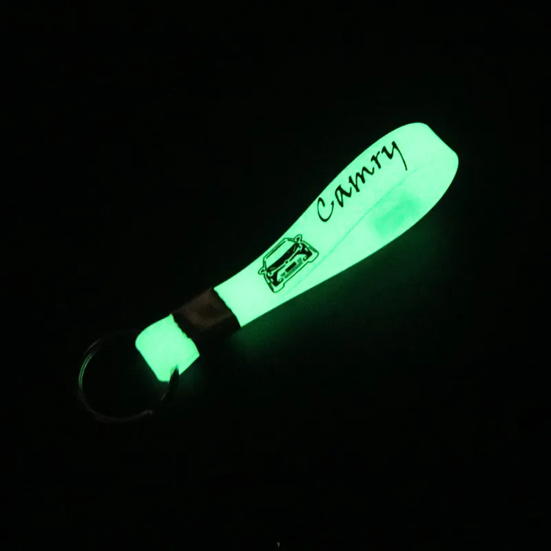 

Car Key Chain Luminous Silicone Emblem Badge Car Logo Keychain Key Ring for Toyota Camry Car Styling Auto Car Accessories