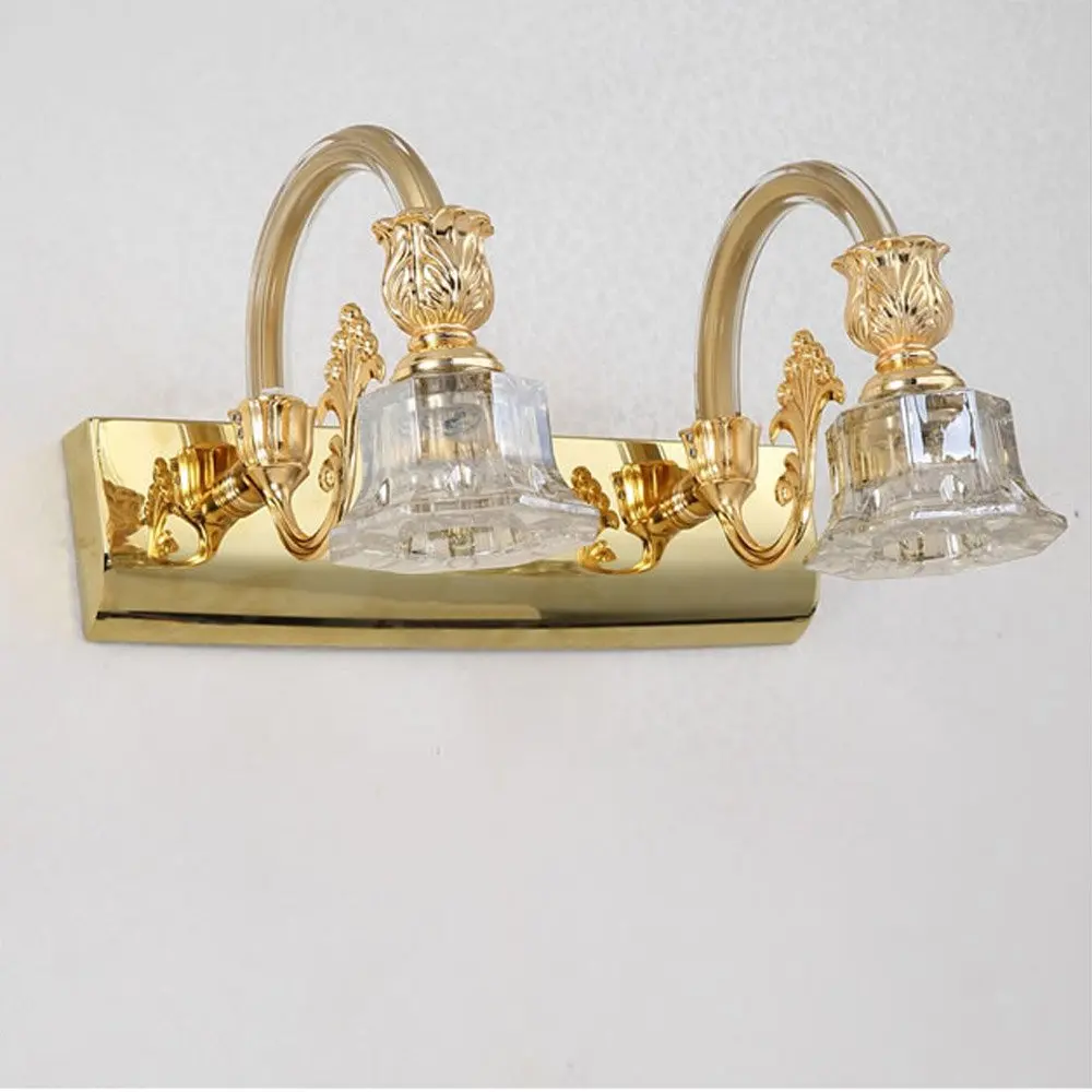 Современный хрустальный светодиодный на стену для ванны свет ванная комната Золотое зеркало переднее настенное бра дешево оптом шкаф настенные осветительные приспособления